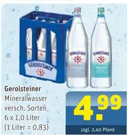 Getränke Arena Gerolsteiner mineralwasser Angebot