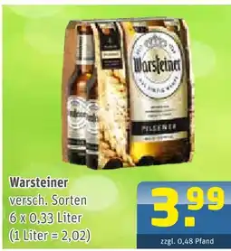 Getränke Arena Warsteiner pilsener Angebot