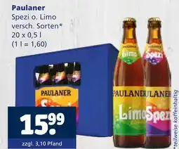 Getränkewelt Paulaner spezi o. limo Angebot