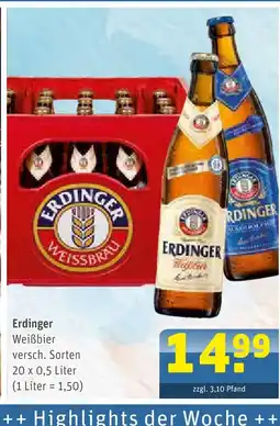 Getränke Arena Erdinger weißbier Angebot