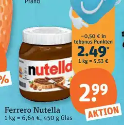 tegut Ferrero nutella Angebot