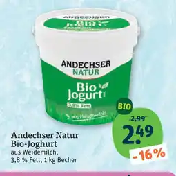 tegut Andechser natur bio-joghurt Angebot