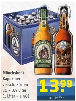 Getränke Arena Mönchshof / kapuziner Angebot