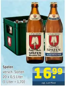 Getränke Arena Spaten bier Angebot