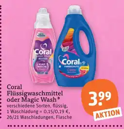 tegut Coral flüssigwaschmittel Angebot