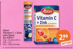 tegut Abtei vitamin c + zink oder sport iso aktiv Angebot
