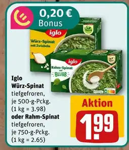 nahkauf Iglo würz-spinat Angebot