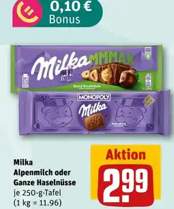 nahkauf Milka alpenmilch oder ganze haselnüsse Angebot
