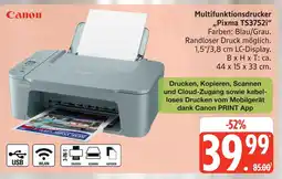 Marktkauf Canon multifunktionsdrucker „pixma ts3752i“ Angebot
