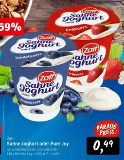 KONSUM Zott sahne joghurt Angebot