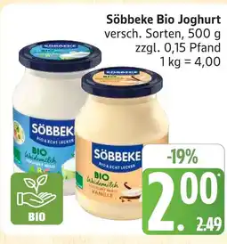 Marktkauf Söbbeke bio joghurt Angebot