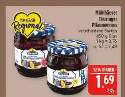 Marktkauf Mühlhäuser thüringer pflaumenmus Angebot