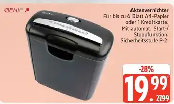 Marktkauf Genie aktenvernichter Angebot