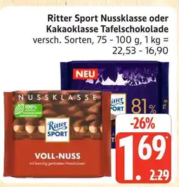 Marktkauf Ritter sport nussklasse Angebot