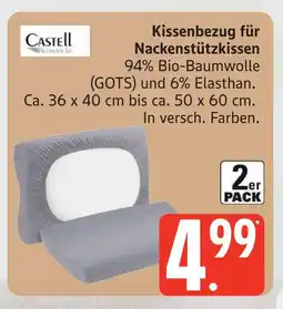 Marktkauf Castell kissenbezug für nackenstützkissen Angebot