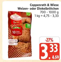 Marktkauf Coppenrath & wiese weizen- oder dinkelbrötchen Angebot