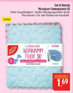 Marktkauf Gut & günstig microfaser schwammtuch 3d Angebot