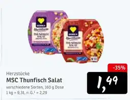 KONSUM Edeka herzstücke msc thunfisch salat Angebot