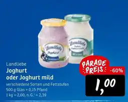 KONSUM Landliebe joghurt oder joghurt mild Angebot