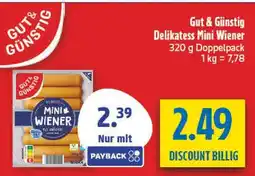 diska Gut & günstig delikatess mini wiener Angebot