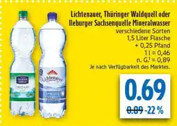 diska Lichtenauer, thüringer waldquell oder illeburger sachsenquelle mineralwasser Angebot