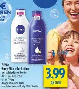 diska Nivea body milk Angebot