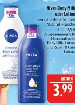 Marktkauf Nivea body milk Angebot