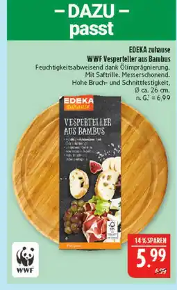 Marktkauf Edeka zuhause wwf vesperteller aus bambus Angebot