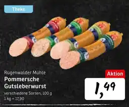 KONSUM Rügenwalder mühle pommersche gutsleberwurst Angebot