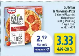 diska Dr. oetker la mia grande pizza salame piccante Angebot
