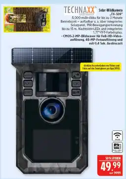 Marktkauf Technaxx solar-wildkamera tx-326 Angebot