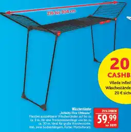 Marktkauf Vileda wäscheständer „infinity flex ultimate“ Angebot