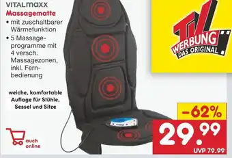 Netto Marken-Discount Vitalmaxx Massagematte Angebot