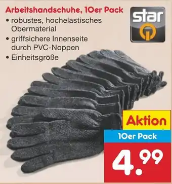 Netto Marken-Discount Star Arbeitshandschuhe, 10er Pack Angebot