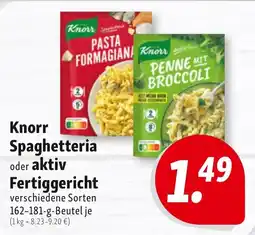 Nah & Frisch Knorr Spaghetteria oder aktiv Fertiggericht Angebot