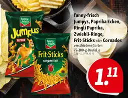 Nah & Frisch funny-frisch Jumpys, Paprika Ecken, Ringli Paprika, Zwiebli-Ringe, Frit-Sticks oder Cornados Angebot