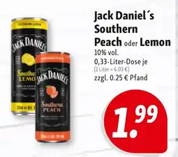 Nah & Frisch Jack Daniel's Southern Peach oder Lemon Angebot
