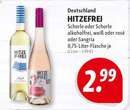 Nah & Frisch HITZEFREI Schorle oder Schorle alkoholfrei, weiß oder rosé oder Sangria Angebot