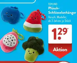 Aldi Süd TOYLINO Plüsch- Schlüsselanhänger Angebot