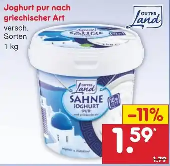 Netto Marken-Discount Joghurt pur nach griechischer Art 1kg Angebot