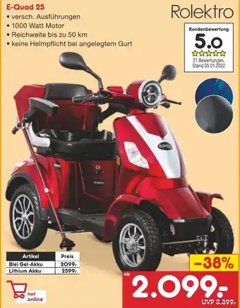 Netto Marken-Discount Rolektro E-Quad 25 Angebot