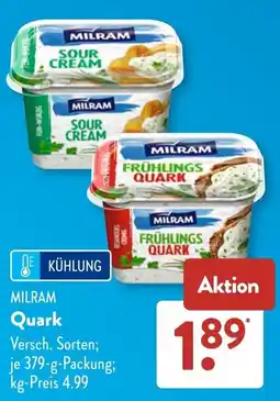 Aldi Süd MILRAM Quark Angebot