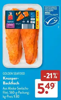 Aldi Süd GOLDEN SEAFOOD Knusper- Backfisch Angebot