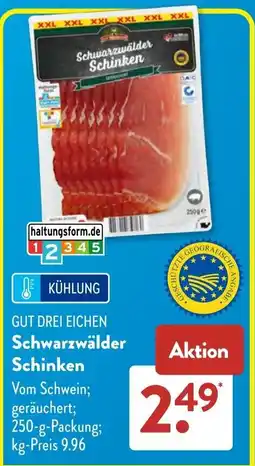 Aldi Süd GUT DREI EICHEN Schwarzwälder Schinken Angebot