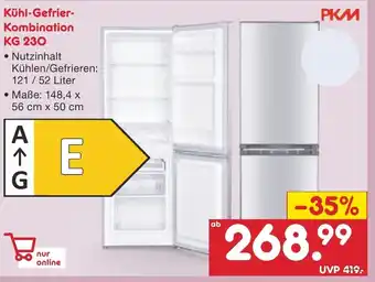 Netto Marken-Discount PKM Kühl Gefrierkombination KG 230 Angebot