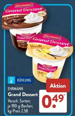 Aldi Süd EHRMANN Grand Dessert Angebot