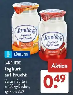 Aldi Süd LANDLIEBE Joghurt auf Frucht Angebot