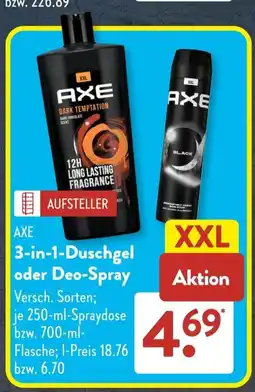 Aldi Süd AXE 3-in-1-Duschgel oder Deo-Spray Angebot