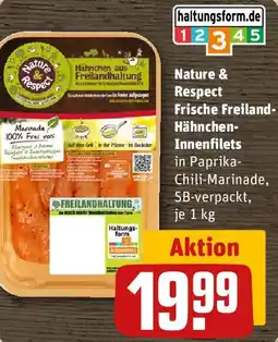 REWE Nature & Respect Frische Freiland Hähnchen Innenfilets Angebot