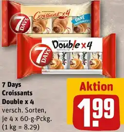 REWE 7 Days Croissants Double x 4 Angebot